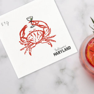 Crab Maryland bruiloft Servet