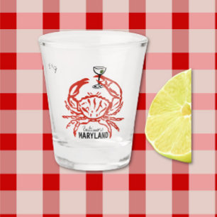 Crab Maryland bruiloft Shot Glas