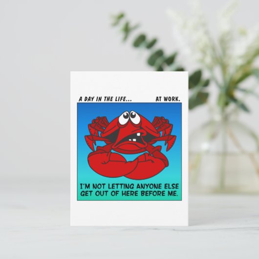 Crab Mentality op Work Briefkaart (Staand voorkant)