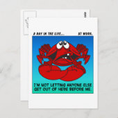 Crab Mentality op Work Briefkaart (Voorkant / Achterkant)