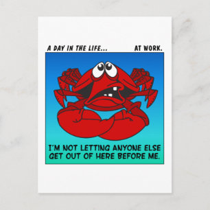 Crab Mentality op Work Briefkaart