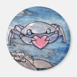 Crab met Heart Magnet