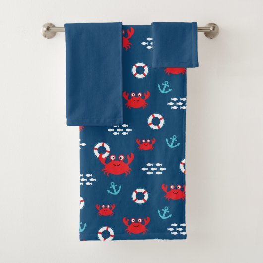 Crab met Lifebuoy Bad Handdoek (Insitu)