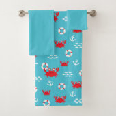 Crab met Lifebuoy Bad Handdoek (Insitu)