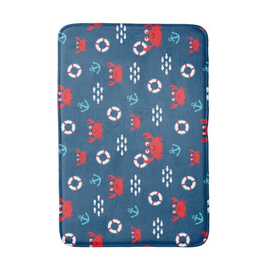 Crab met Lifebuoy Badmat (Voorkant Verticaal)