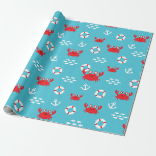 Crab met Lifebuoy Cadeaupapier