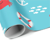 Crab met Lifebuoy Cadeaupapier (Rol Hoek)
