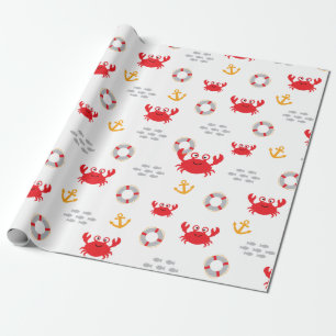 Crab met Lifebuoy Cadeaupapier