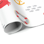 Crab met Lifebuoy Cadeaupapier (Rol Hoek)