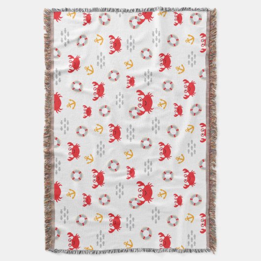 Crab met Lifebuoy Deken (Voorkant Verticaal)