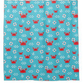 Crab met Lifebuoy Douchegordijn (Voorkant)