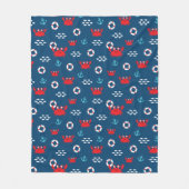 Crab met Lifebuoy Fleece Deken (Voorkant)