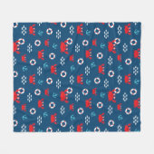Crab met Lifebuoy Fleece Deken (Voorkant (Horizontaal))