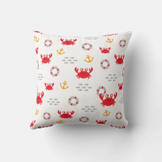 Crab met Lifebuoy Kussen (Achterkant)