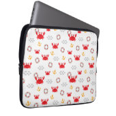 Crab met Lifebuoy Laptop Sleeve (Voorkant Rechts)