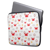 Crab met Lifebuoy Laptop Sleeve (Voorkant Links)