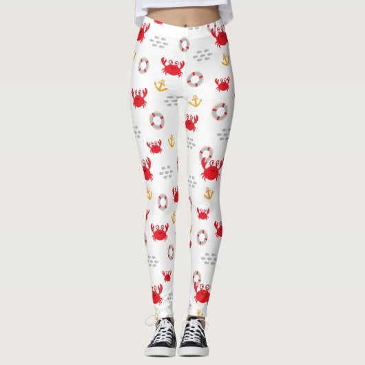 Crab met Lifebuoy Leggings (Voorkant)
