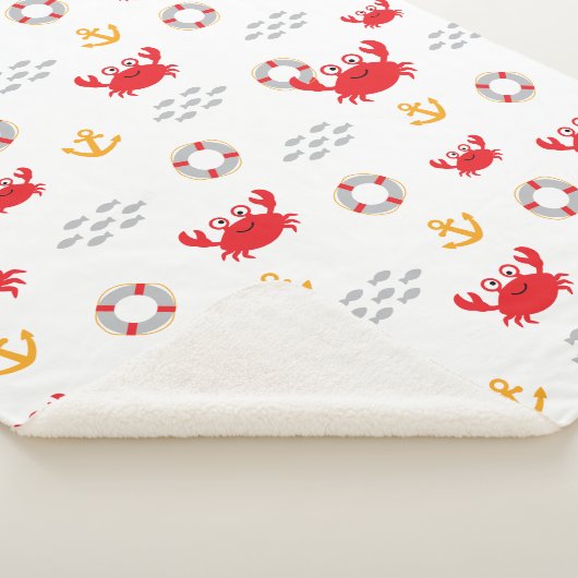 Crab met Lifebuoy Sherpa Deken (3/4)