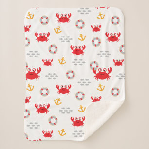 Crab met Lifebuoy Sherpa Deken