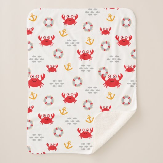 Crab met Lifebuoy Sherpa Deken (Voorkant)