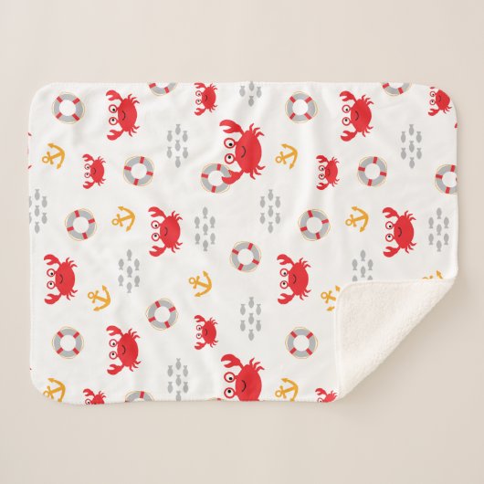 Crab met Lifebuoy Sherpa Deken (Voorkant (horizontaal))