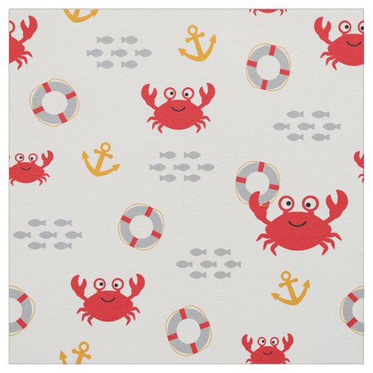 Crab met Lifebuoy Stof (Swatch)