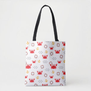 Crab met Lifebuoy Tote Bag