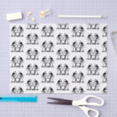 Crab Monogram in een Black Stencil Style Tissuepapier (Craft)