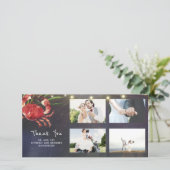 Crab Nautical Beach bruiloft Dank u bruiloft Bedankkaart (Staand voorkant)