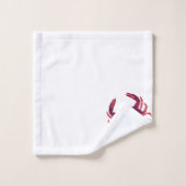 Crab Nautical Burgundy Maroon Red Bad Handdoek (Wasdoekje)
