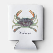 Crab Nautical Grey Blue en Green Blikjeskoeler (Achterkant)