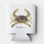 Crab Nautical Grey Blue en Green Koelbox Blikjeskoeler (Achterkant)