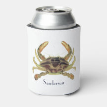 Crab Nautical Grey Blue en Green Koelbox
