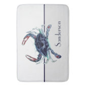 Crab Nautical Navy Blue en White Badmat (Voorkant Verticaal)