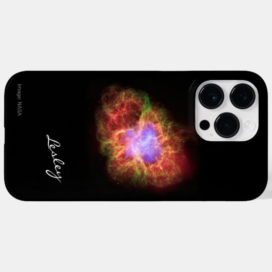 Crab nebula, aangepaste naam astronomie Case-Mate iPhone case (Achterkant (horizontaal))