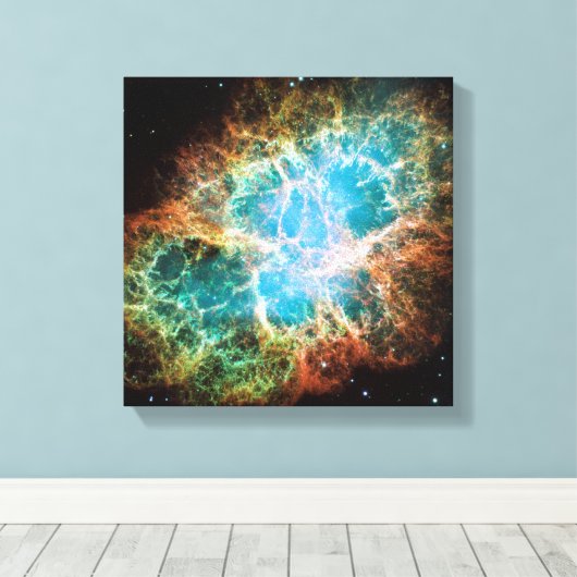 Crab Nebula Canvas Afdruk (Insitu (Houten vloer))