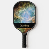 Crab Nebula Galaxy of Stars Jouw naam Pickleball Paddle (Achterkant)