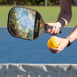 Crab Nebula Galaxy of Stars Jouw naam Pickleball Paddle