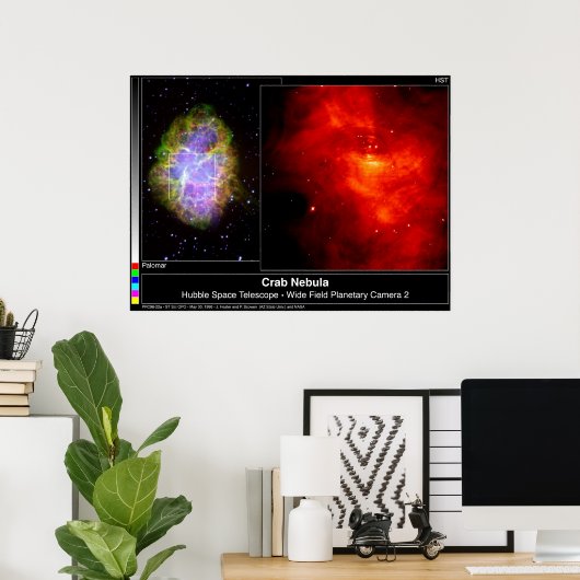 Crab Nebula Hubble Telescope Poster (Thuiskantoor)