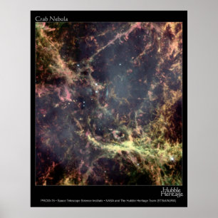 Crab Nebula Hubble Telescope Poster