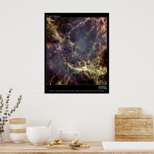 Crab Nebula Hubble Telescope Poster (Keuken)