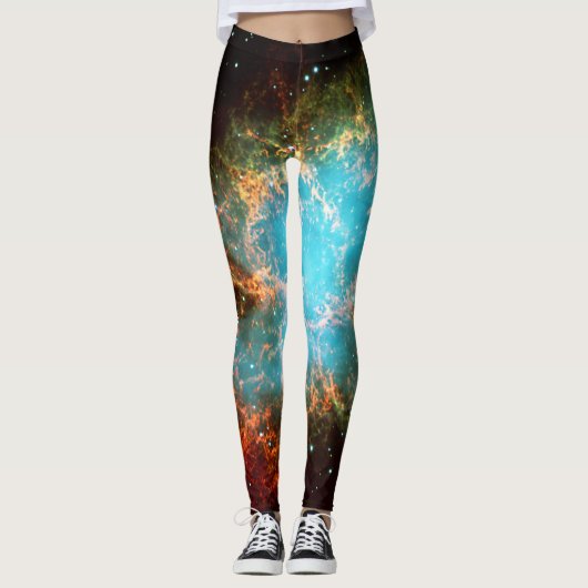 Crab Nebula in Taurus buitenruimte Leggings (Voorkant)