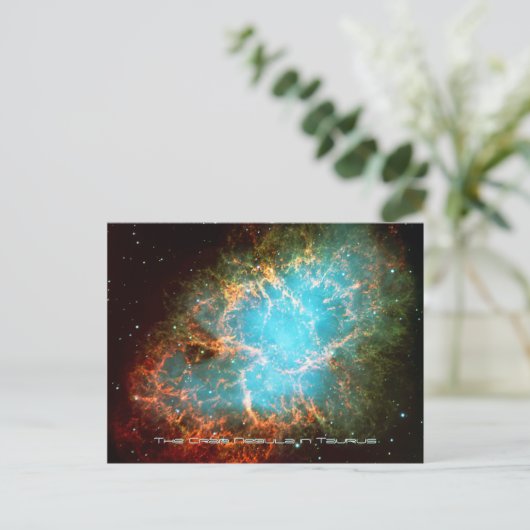 Crab Nebula op Taurus - adembenemend universum Briefkaart (Staand voorkant)