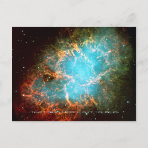 Crab Nebula op Taurus - adembenemend universum Briefkaart