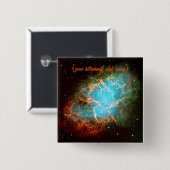 Crab Nebula op Taurus Vierkante Button 5,1 Cm (Voorkant /achterkant)