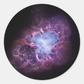 Crab Nebula Ronde Sticker (Voorkant)