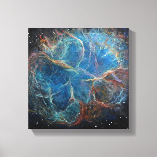 Crab Nebula Space Art Canvas Print (Voorkant)