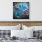 Crab Nebula Space Art Canvas Print (Insitu (Slaapkamer))