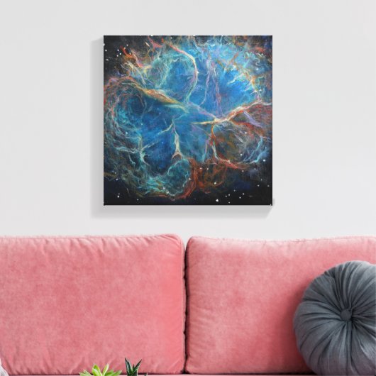 Crab Nebula Space Art Canvas Print (Insitu (Woonkamer))