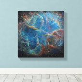 Crab Nebula Space Art Canvas Print (Insitu (Houten vloer))